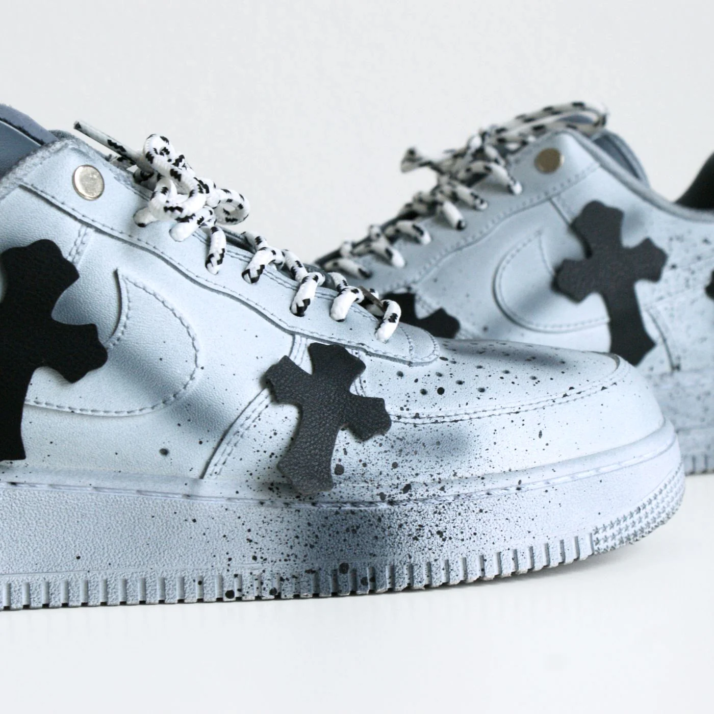 Blue Chrome Hearts Air Force 1 - Image 8