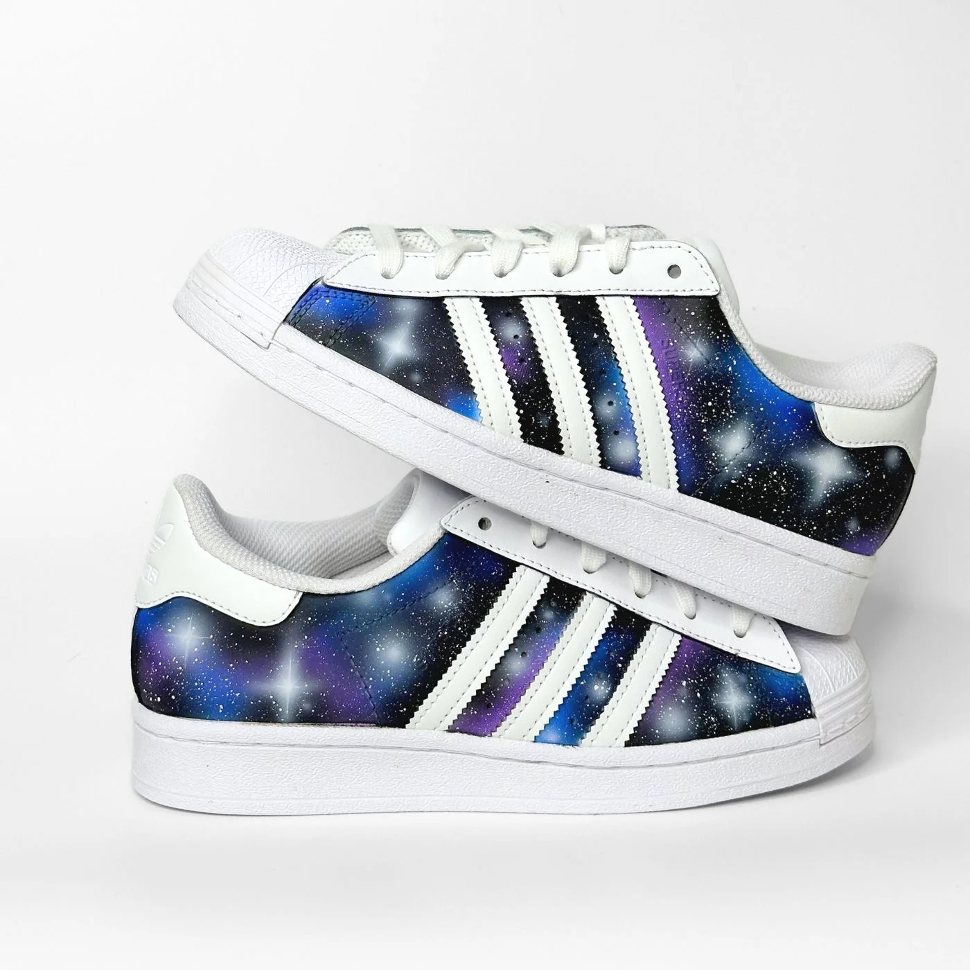 Blue Galaxy Adidas Superstar - Image 3