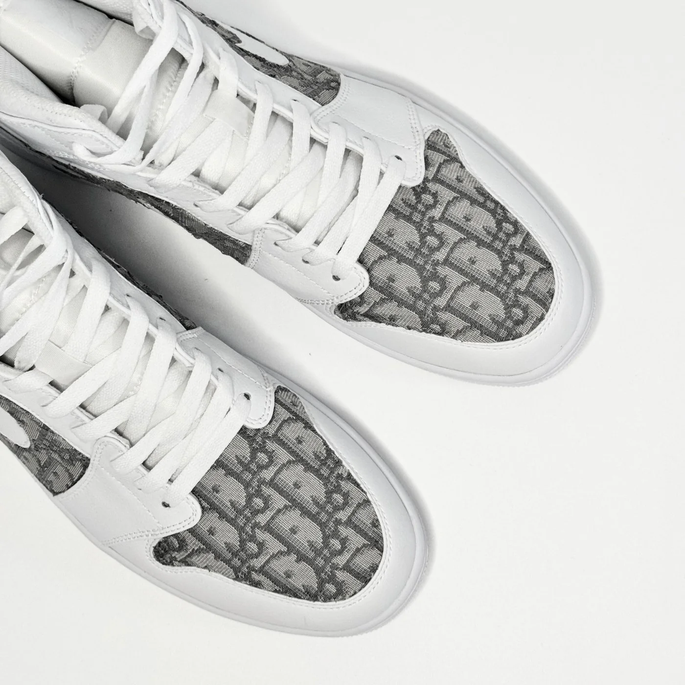 Dior Gray Jordan 1 Mid - Image 4