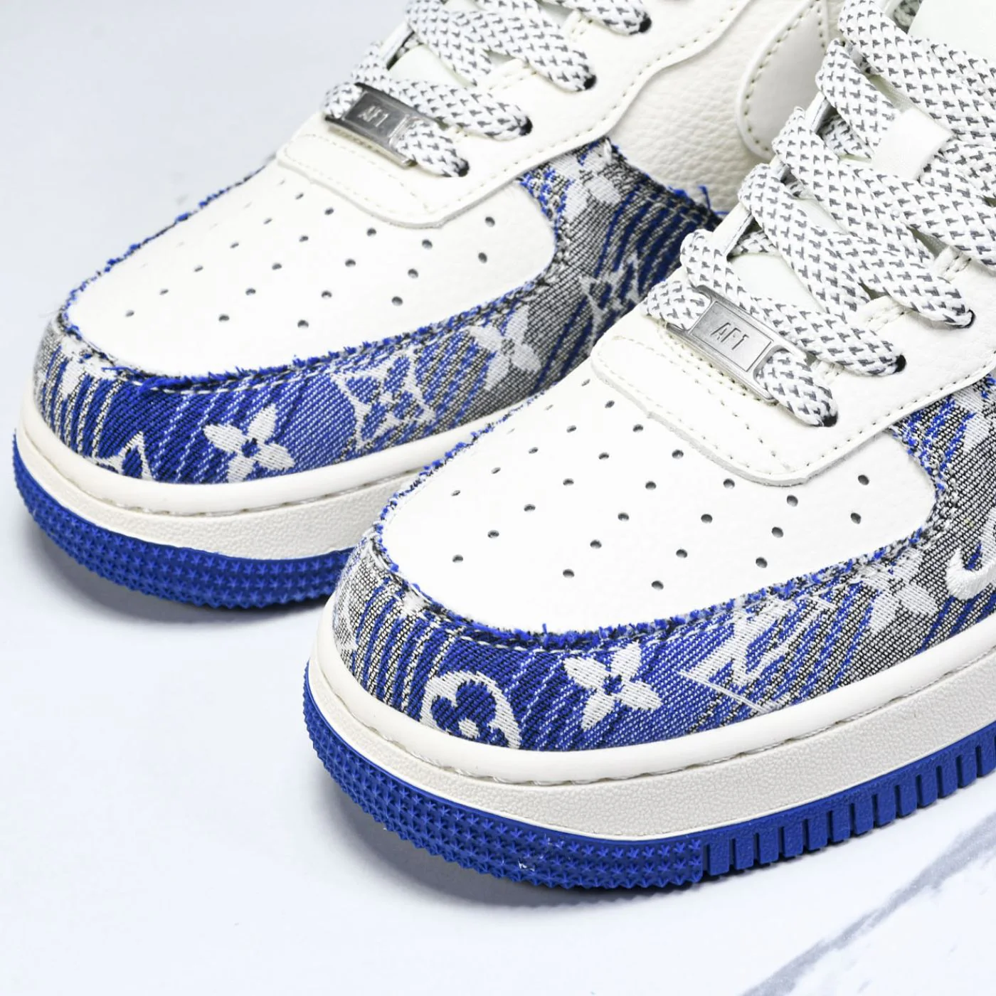 Indigo Stitch LV Air Force 1 - Image 4