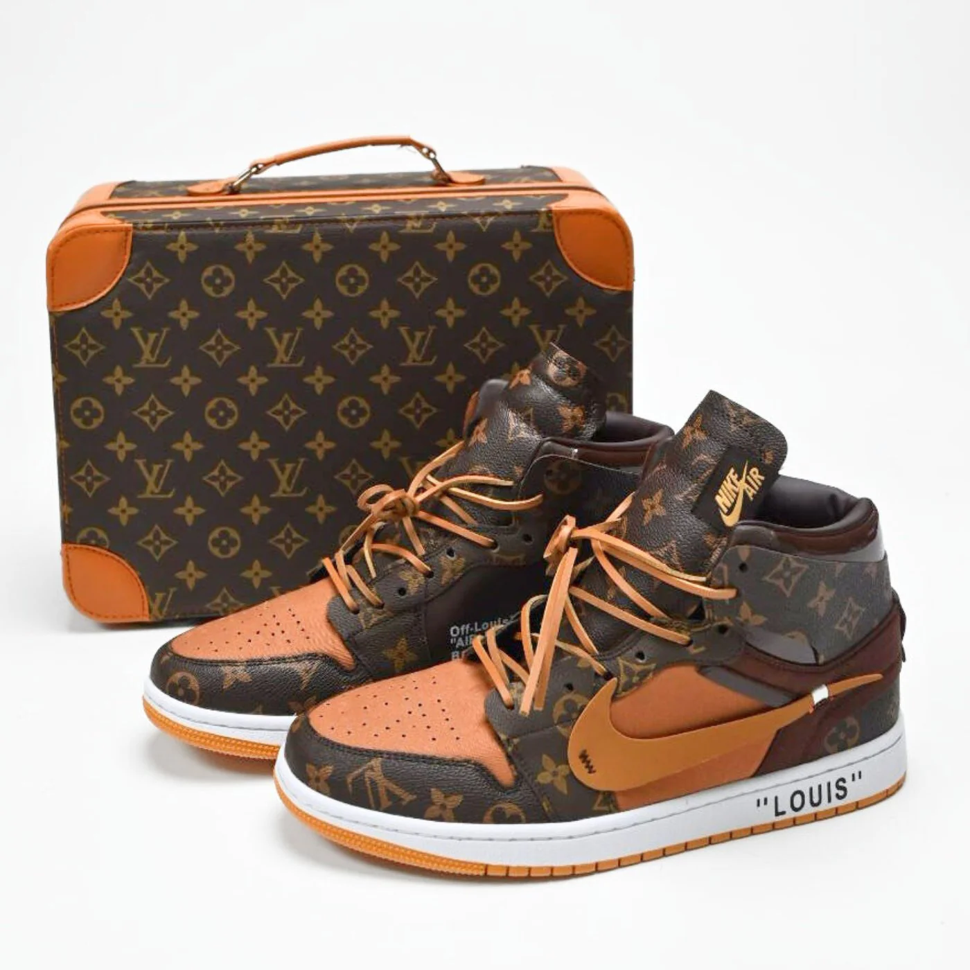 Off-Louis LV Air Jordan 1 - Image 3