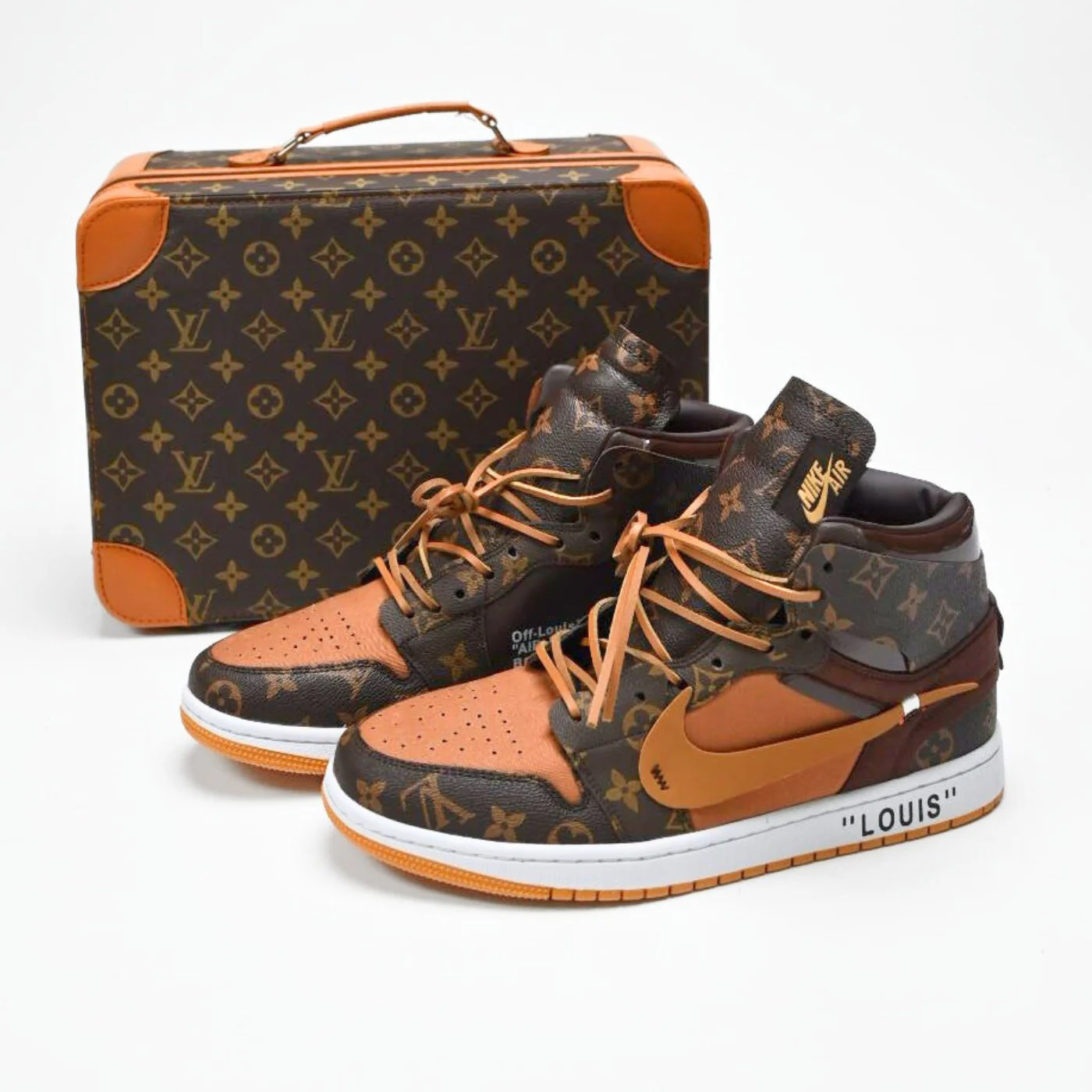 Off-Louis LV Air Jordan 1 - Image 6
