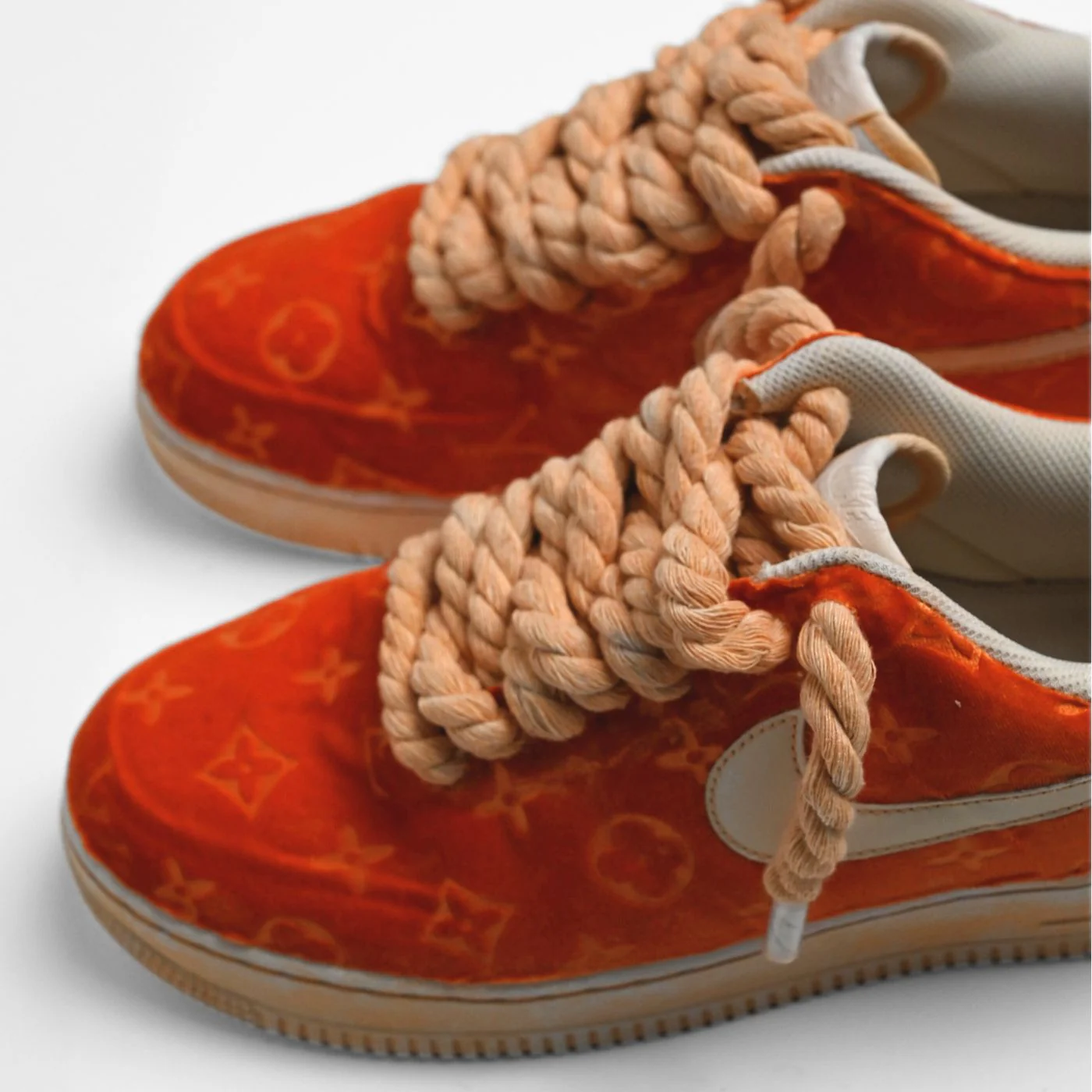 Orange LV Velvet Air Force 1 - Image 5