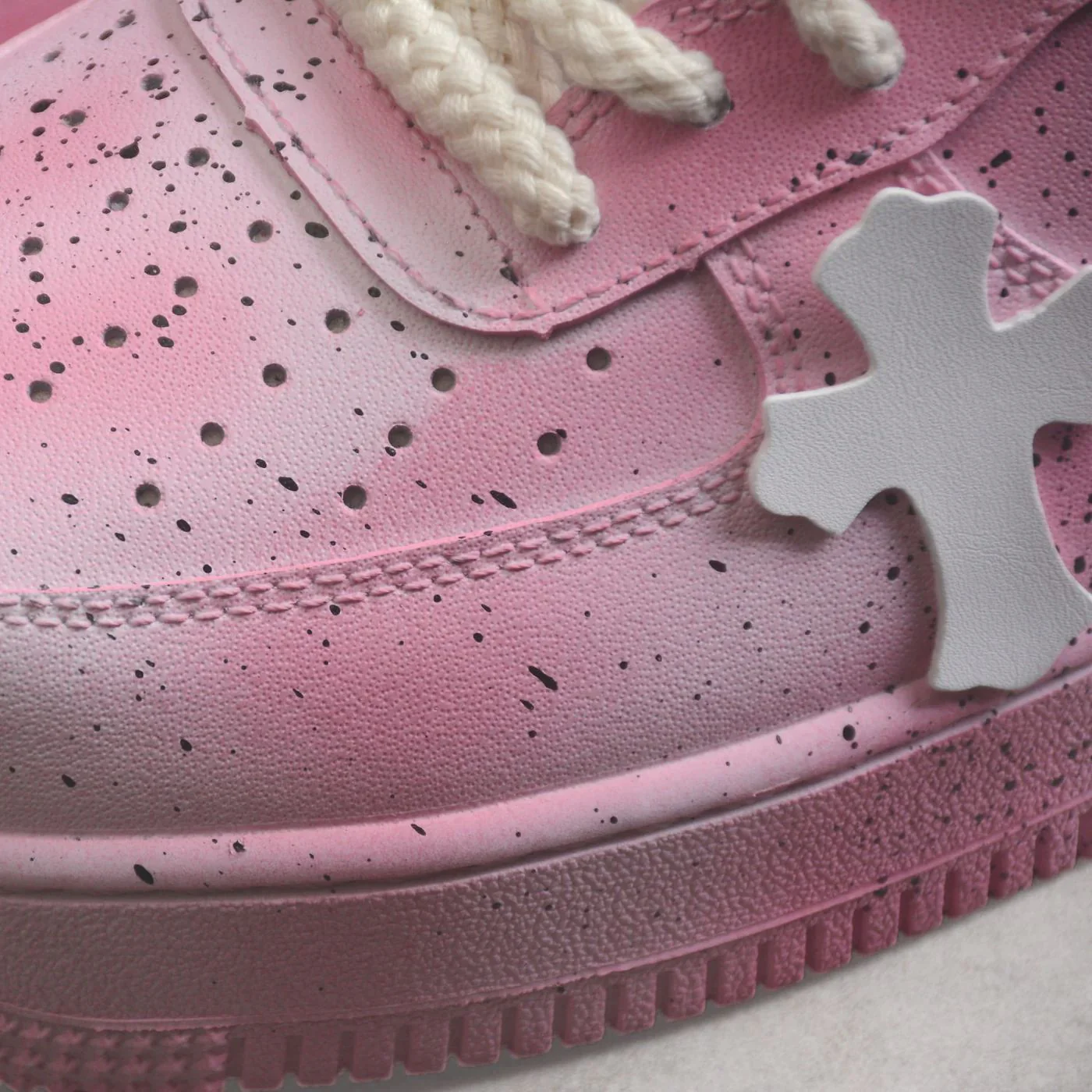 Pink Chrome Hearts Air Force 1 - Image 7