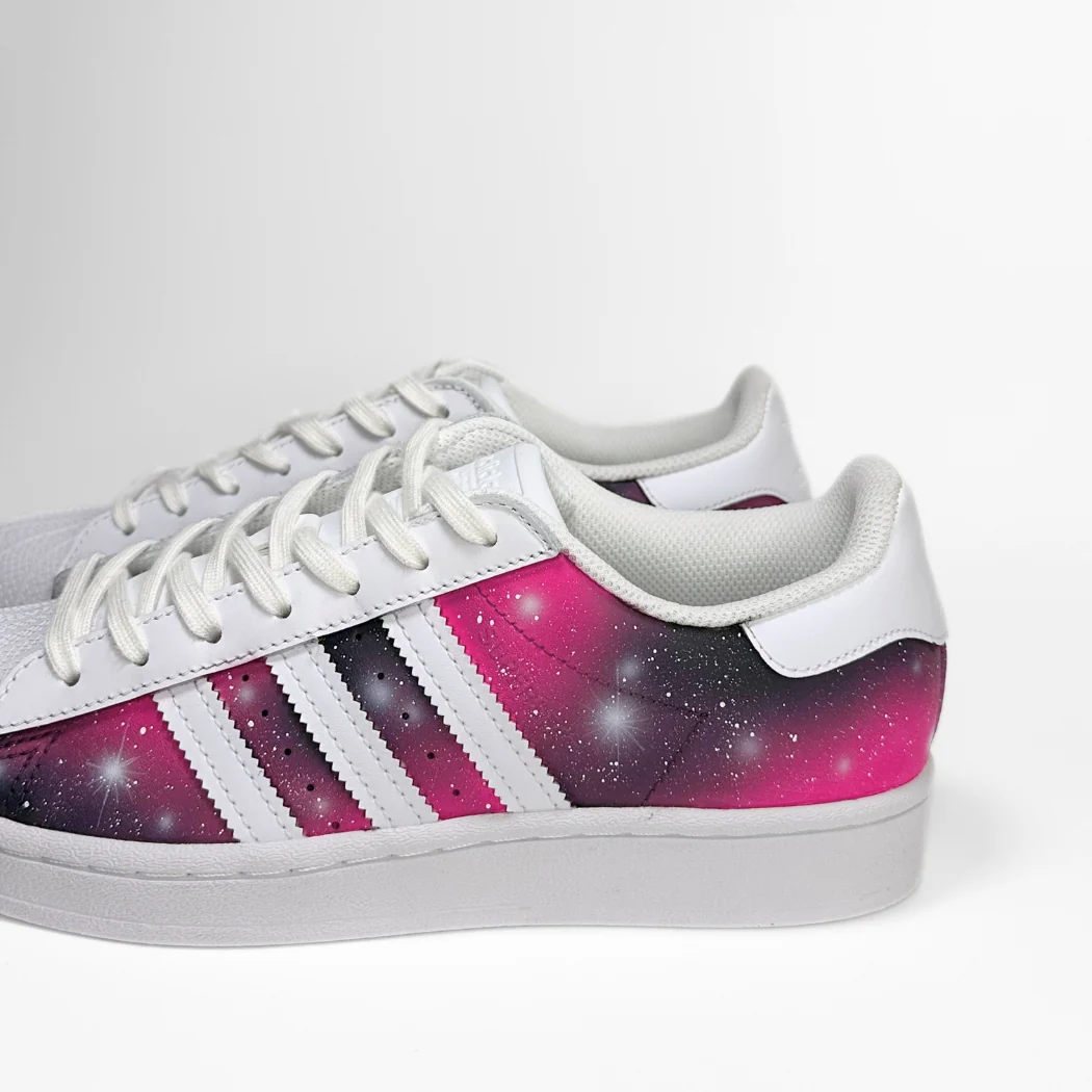 Pink Galaxy Adidas Superstar - Image 3