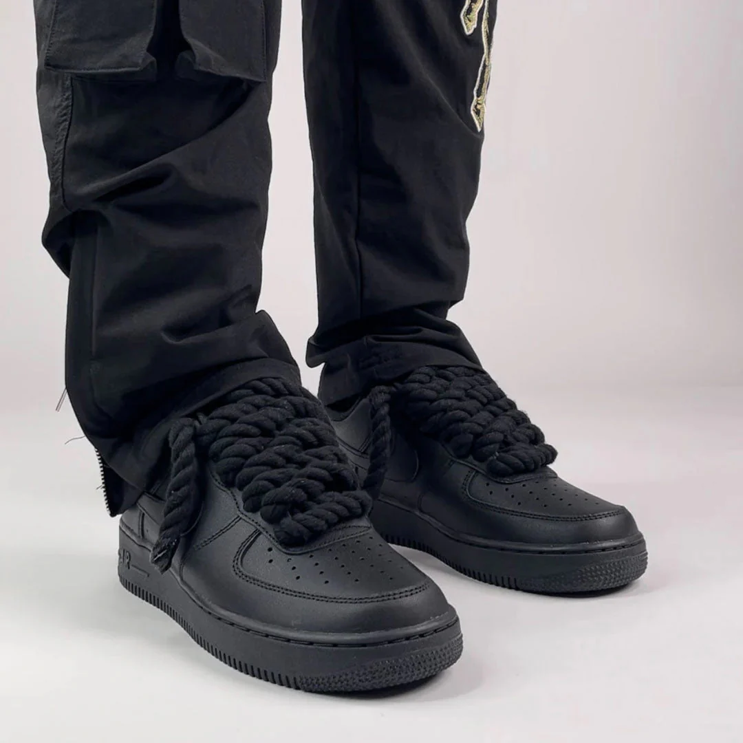 Rope Laces Black Air Force 1 - Image 3