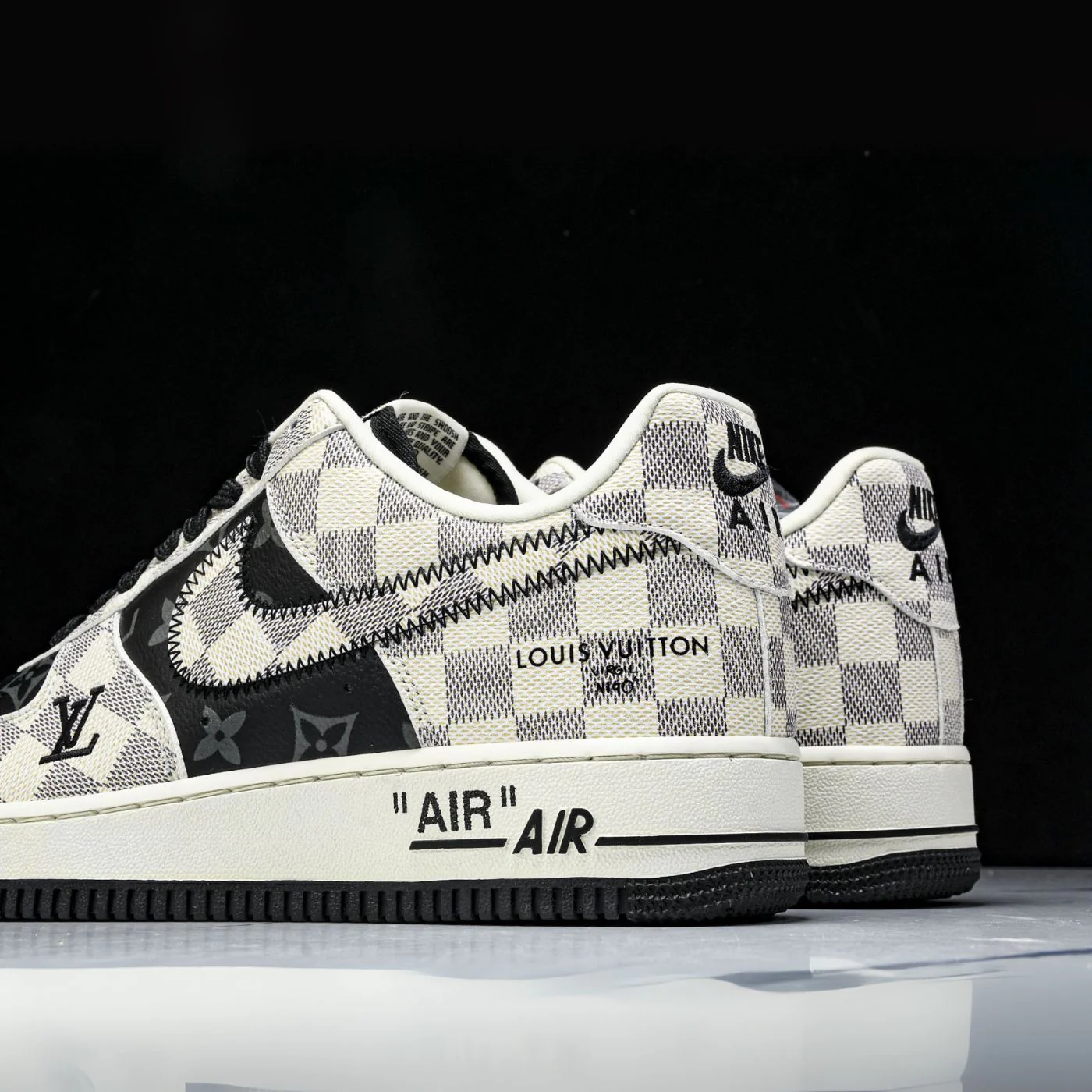 Royal Black LV Air Force 1 - Image 4