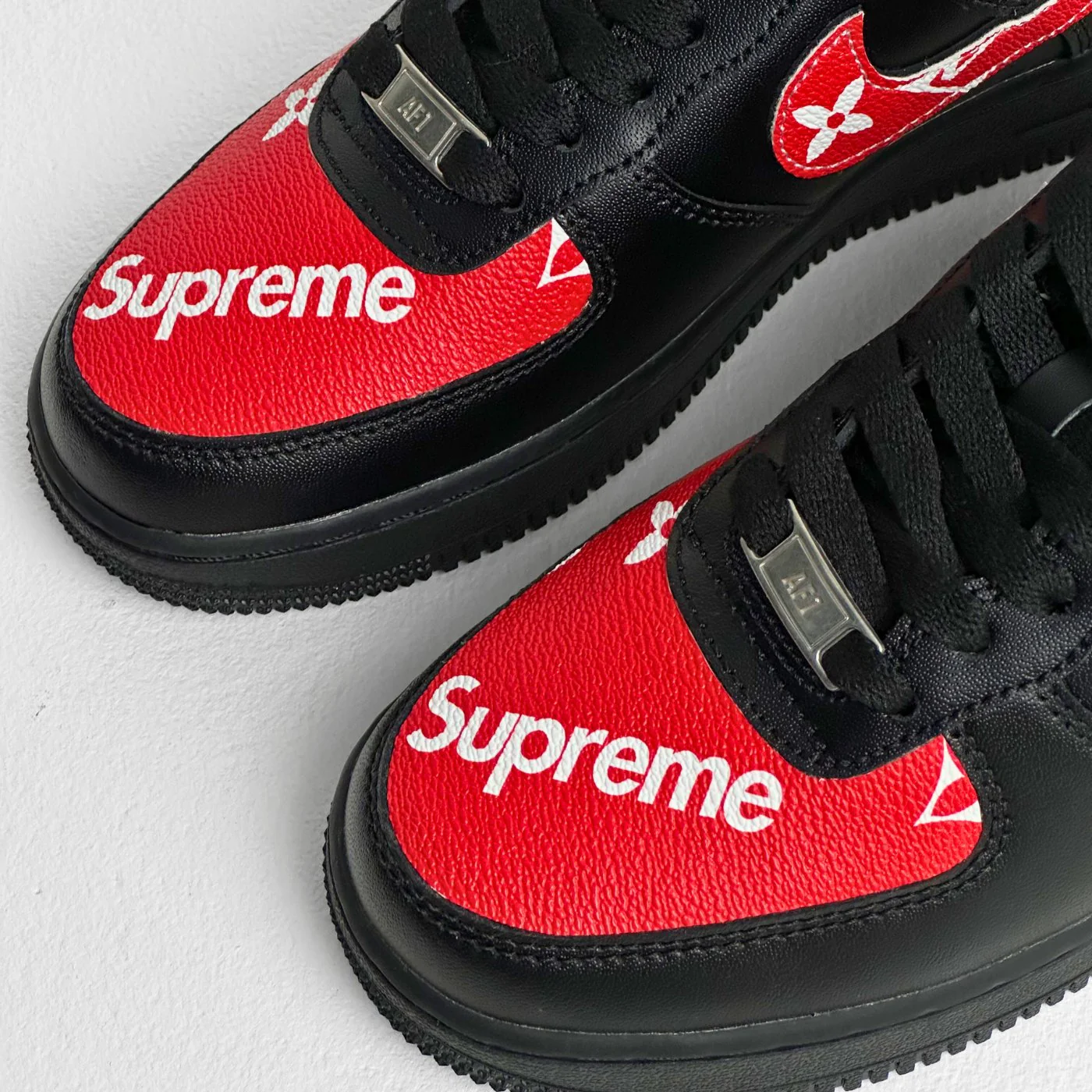 Supreme x LV Black Air Force 1 - Image 3